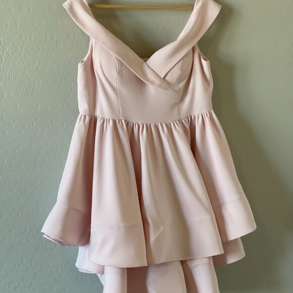 JJ's House Cascading Ruffles A-Line Stretch Crepe Dress - 8/10 - Picture 3 of 6